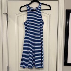 Old Navy Blue and White Striped Dress